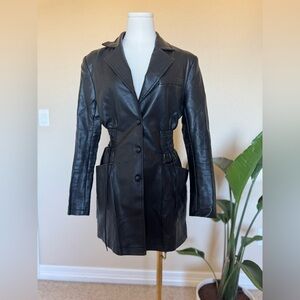 Azalea Wang Faux Black Leather Jacket